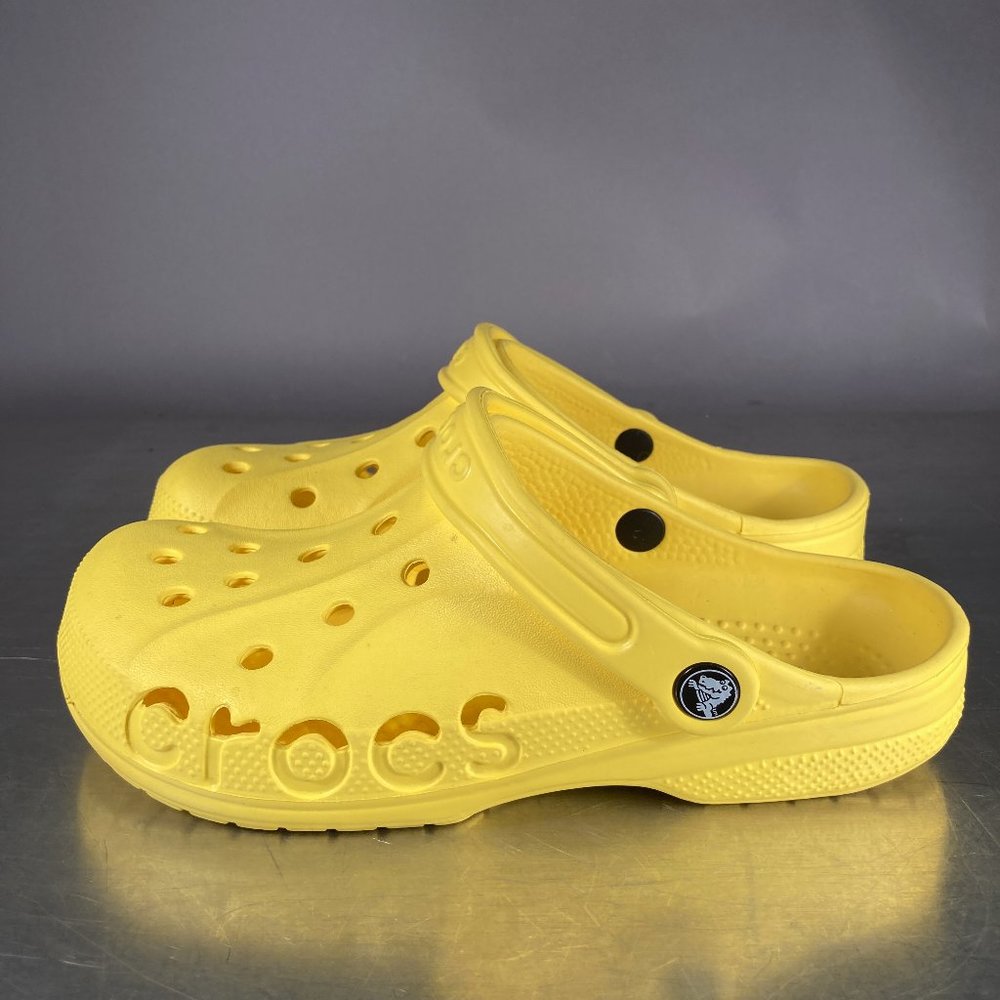 Crocs Yellow Baya Clogs | Slip On Shoes | Waterproof Sandals Unisex M7 W9
